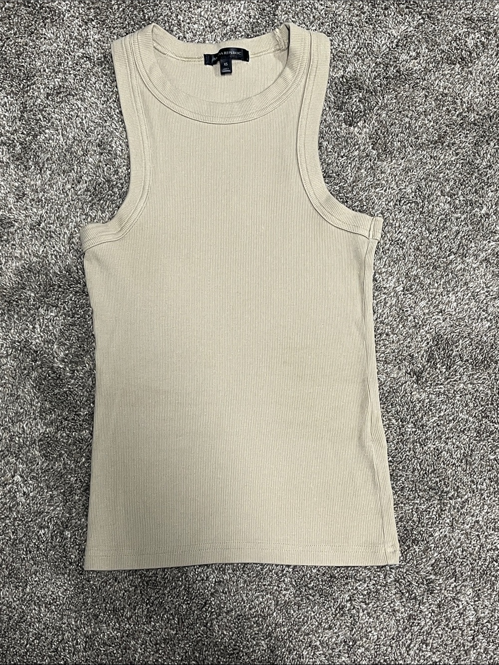 Banana Republic Ribbed High-Neck Tank Top - Beige / Tan - Size XS